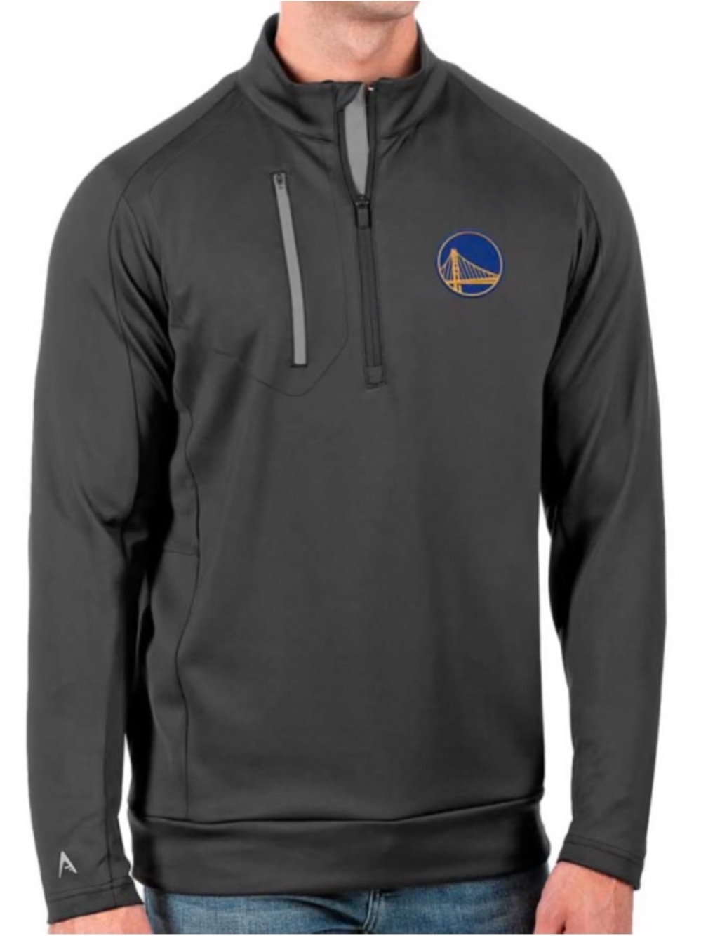 Antigua Golden State Warriors 1/4 Zip Pullover NWT